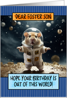 Foster Son Happy Birthday Space Hamster card