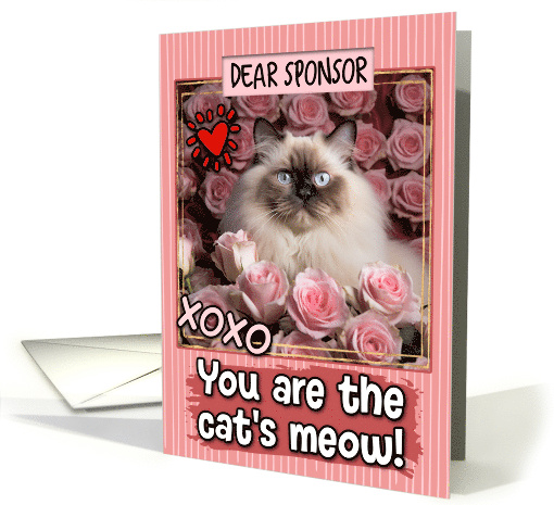 Sponsor Valentine's Day Himalayan Cat and Roses card (1808454)
