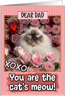 Dad Valentine’s Day Himalayan Cat and Roses card