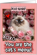 Nanny Valentine’s Day Himalayan Cat and Roses card
