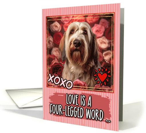 Grand Basset Griffon Vendeen and Roses Valentine's Day card (1811998)