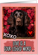 Gordon Setter and Roses Valentine’s Day card