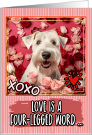 Sealyham Terrier and Roses Valentine’s Day card