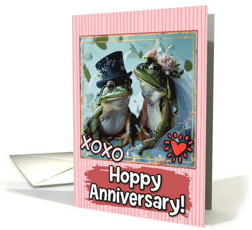 Leap Year Wedding Anniversary Congrats Frog Pair card (1813682)