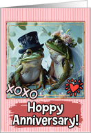 Leap Year Wedding Anniversary Congrats Frog Pair card