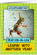 Son in Law Leap Year Birthday Frog card