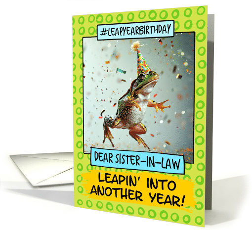 Sister in Law Leap Year Birthday Frog card (1813802)