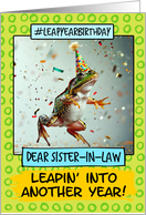 Sister in Law Leap Year Birthday Frog card