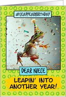 Niece Leap Year Birthday Frog card