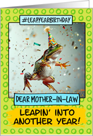 Mother in Law Leap Year Birthday Frog card