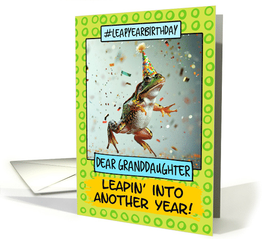 Granddaughter Leap Year Birthday Frog card (1813824)
