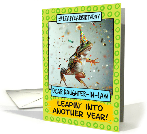 Daughter in Law Leap Year Birthday Frog card (1813842)