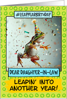 Daughter in Law Leap Year Birthday Frog card