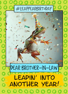 Brother in Law Leap Year Birthday Frog