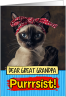 Great Grandpa Purrrsist You Can Do It Siamese Cat card