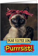 Foster Son Purrrsist You Can Do It Siamese Cat card