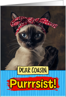 Cousin Purrrsist You Can Do It Siamese Cat card