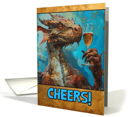 Happy Chinese New Year Dragon Champagne Toast card (1815208)