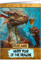 Aunt Happy Chinese New Year Champagne Toast card