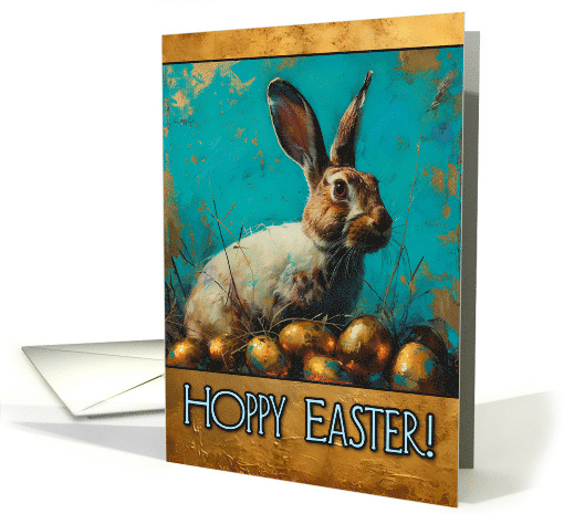 Hoppy Easter Bunny and Easter Eggs card (1816014)