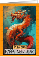 Son Happy New Year Chinese Dragon card