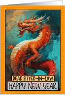 Sister in Law Happy New Year Chinese Dragon card