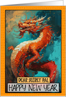 Secret Pal Happy New Year Chinese Dragon card