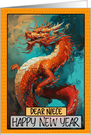 Niece Happy New Year Chinese Dragon card
