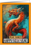 Fiancee Happy New Year Chinese Dragon card