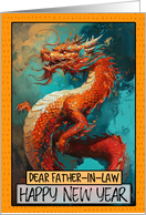 Father in Law Happy New Year Chinese Dragon card