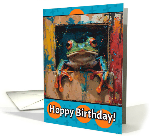 Frog Hoppy Birthday card (1816812)