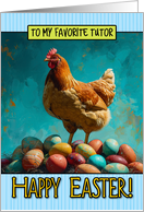 Tutor Easter Chicken and Eggs card