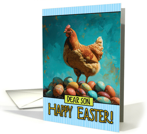 Son Easter Chicken and Eggs card (1818918)