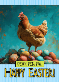 Pen Pal Easter Chicken and Eggs