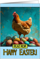 Mom Easter Chicken and Eggs card