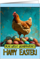 Great Grandparents Easter Chicken and Eggs card