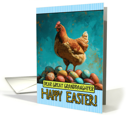 Great Granddaughter Easter Chicken and Eggs card (1818972)