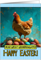 Great Granddaughter Easter Chicken and Eggs card