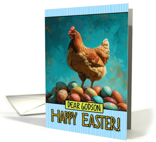 Godson Easter Chicken and Eggs card (1818988)