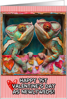 First Valentine’s Day as Newlyweds Chameleons card