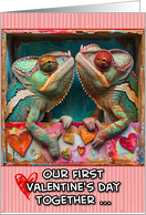 Our First Valentine’s Day as a Couple Chameleons card