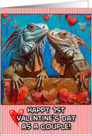 First Valentine’s Day as a Couple Iguanas card