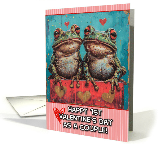 First Valentine's Day as a Couple Frogs card (1819744)