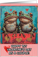 First Valentine’s Day as a Couple Frogs card