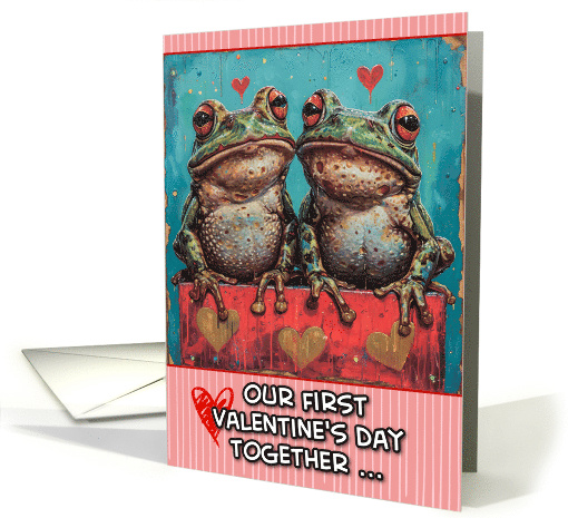 Our First Valentine's Day as a Couple Frogs card (1819746)