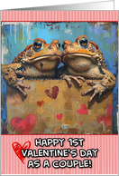 First Valentine’s Day as a Couple Toads card