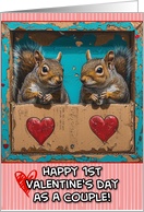 First Valentine’s Day as a Couple Squirrels card
