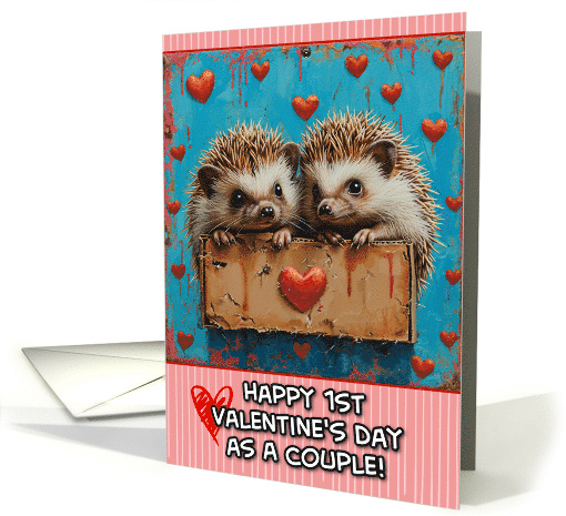 First Valentine's Day as a Couple Hedgehogs card (1820150)