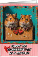 First Valentine’s Day as a Couple Hamsters card