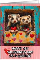 First Valentine’s Day as a Couple Ferrets card